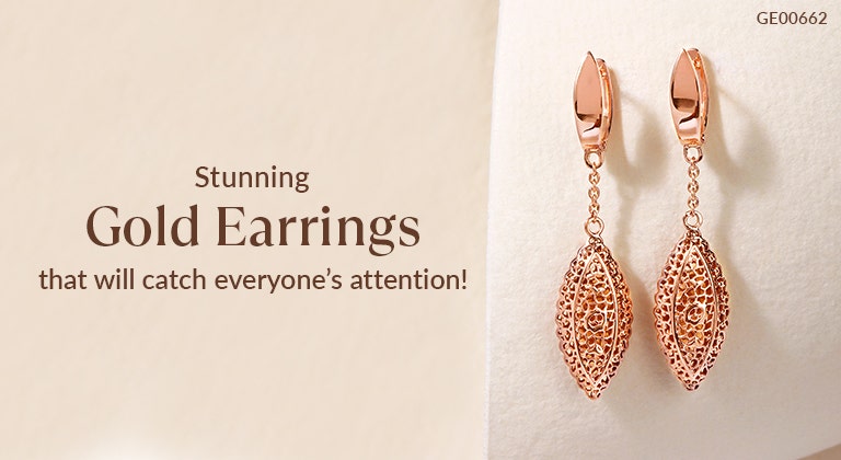 Buy Yellow Gold Earrings for Women by Avsar Online | Ajio.com