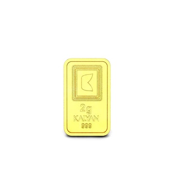 Candere By Kalyan Jewellers 2 grams 24k (999) Yellow Gold Precious Bar