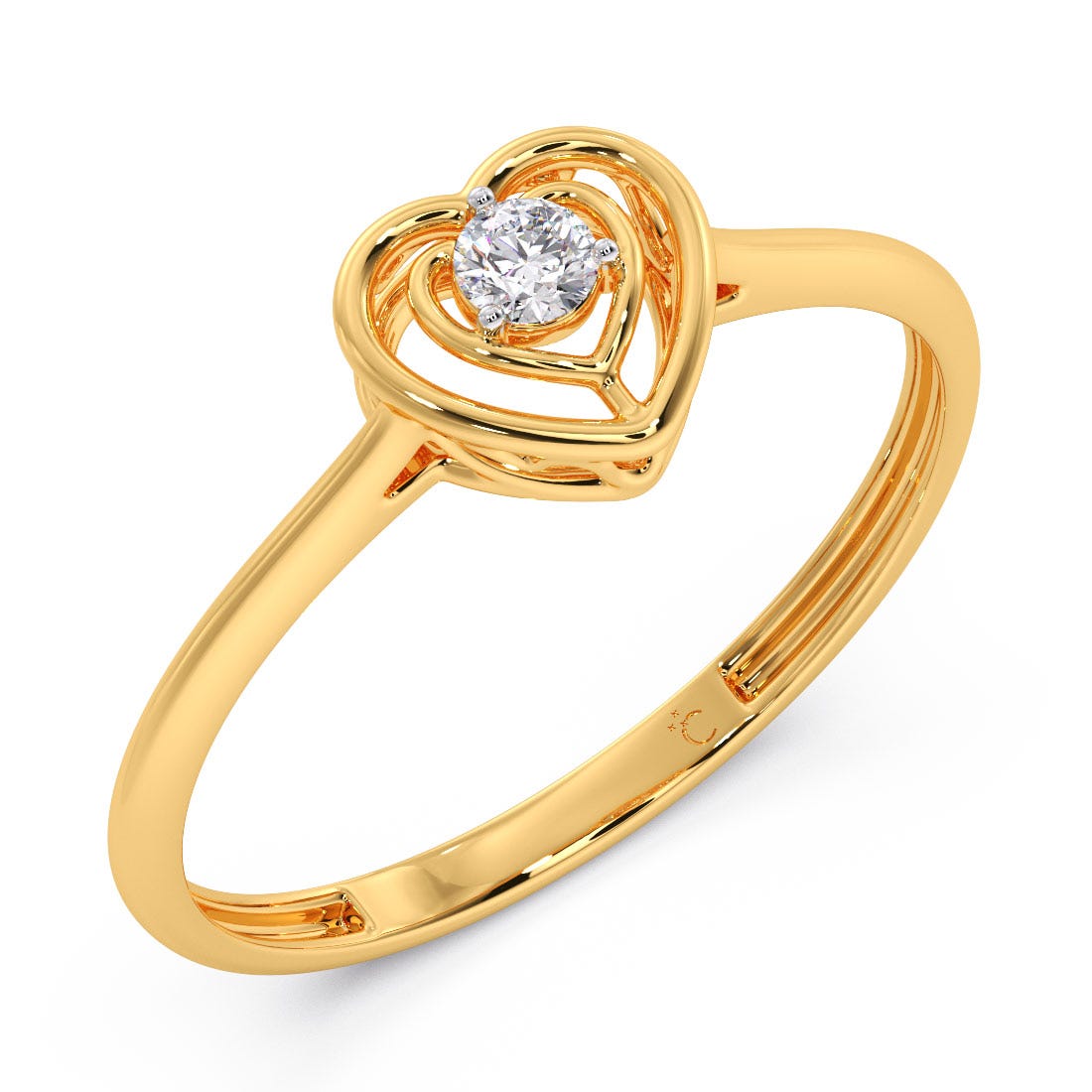 Ruhi Heart Diamond Ring