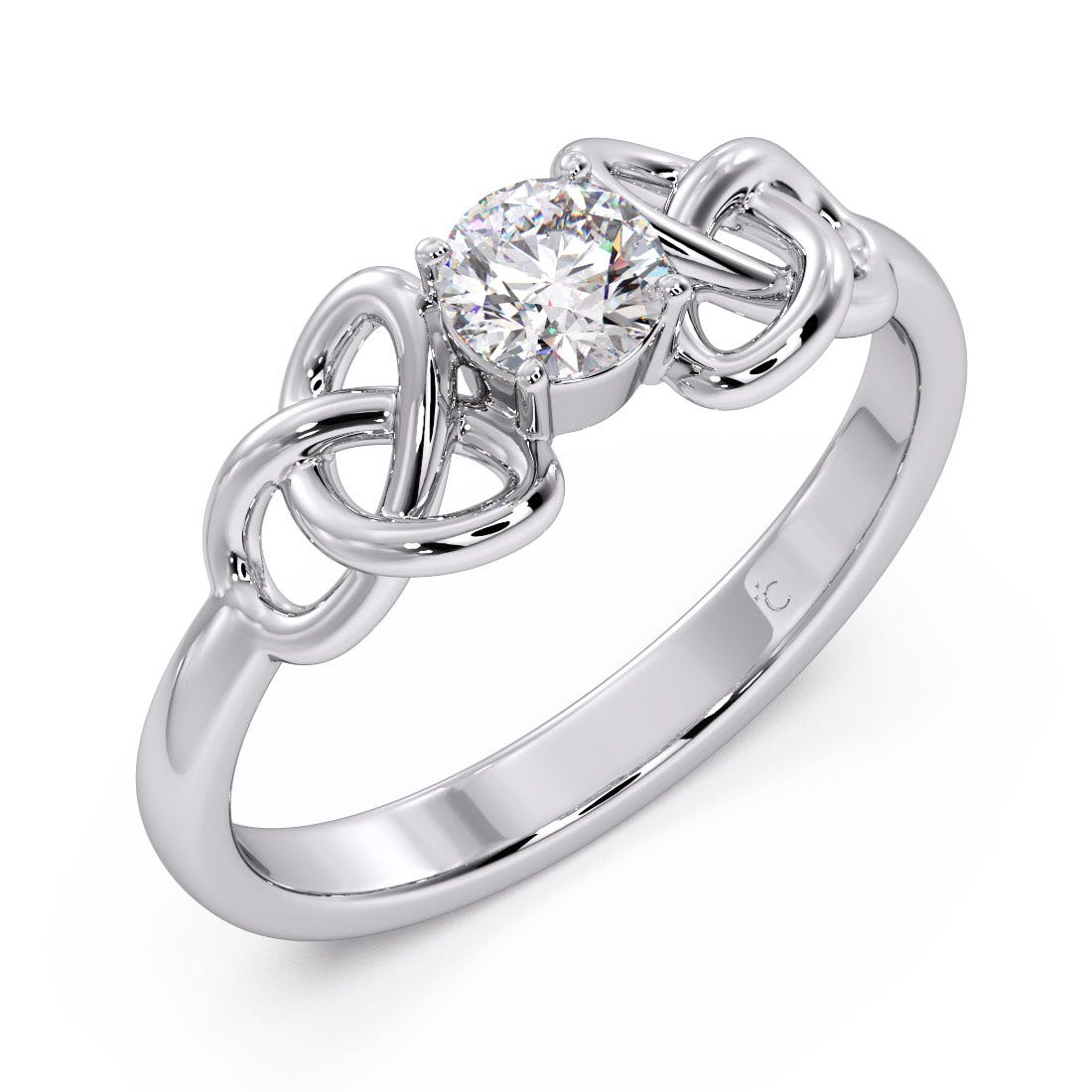 Luciana Love Knot Solitaire Diamond Ring