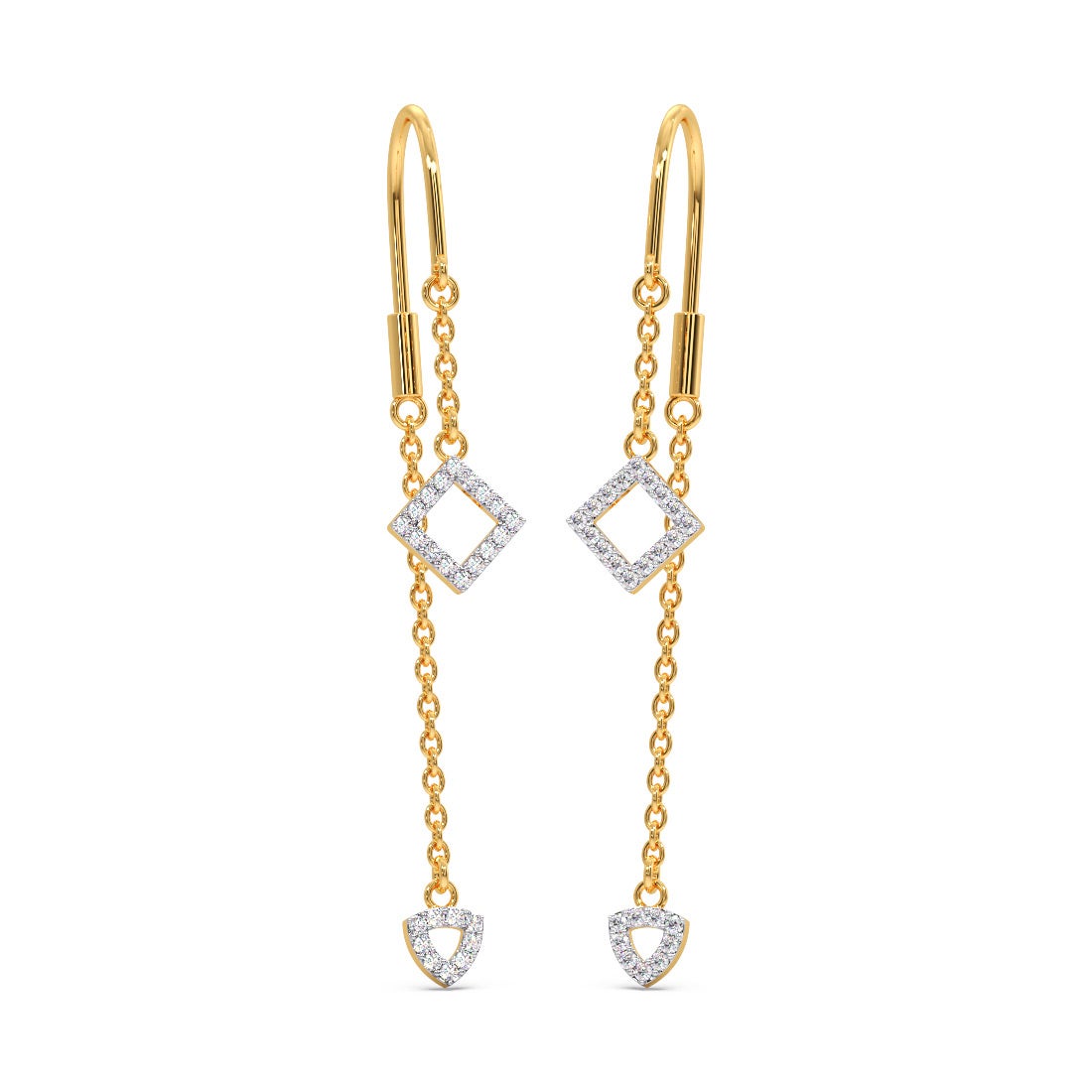 Pendulum Diamond Sui Dhaga Earrings