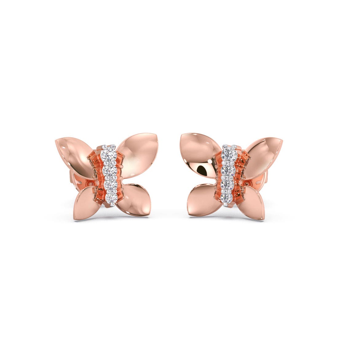 Crypsis Butterfly Diamond Stud Earrings