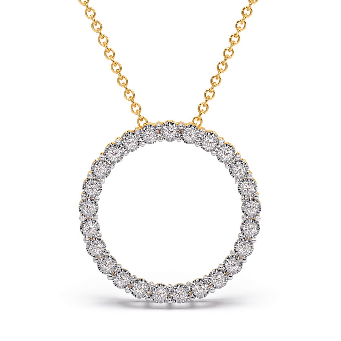 White flame Miracle Plate Diamond Pendant
