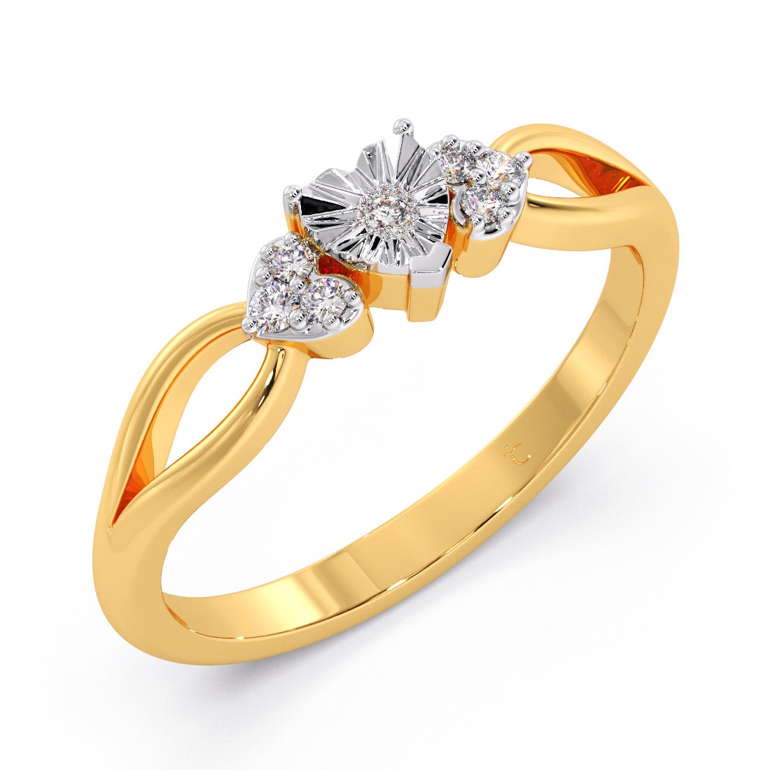 Sweetheart Miracle Plate Diamond Ring