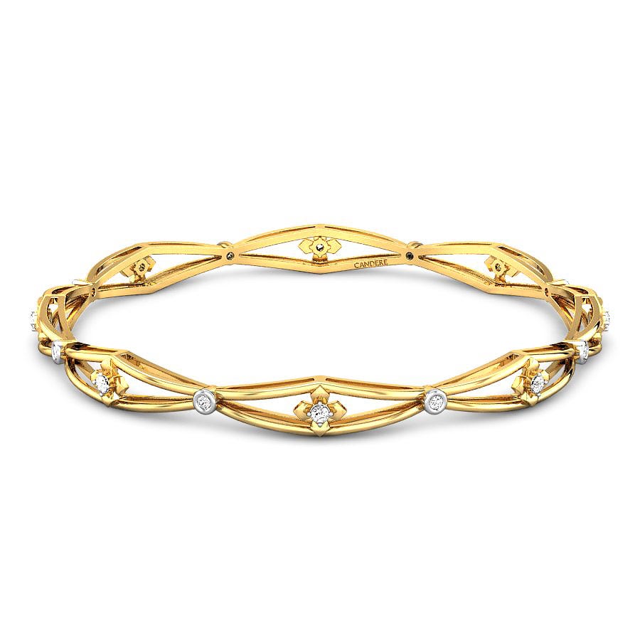 Buy CANDERE A KALYAN JEWELLERS COMPANY 14KT Gold Diamond Bracelet 1.38 G - Bracelet  Diamond for Women 26020684 | Myntra