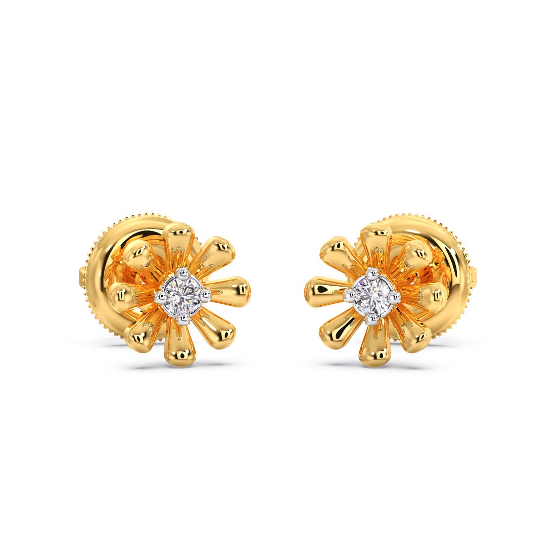 Plumeria Diamond Multi Pierced Earrings