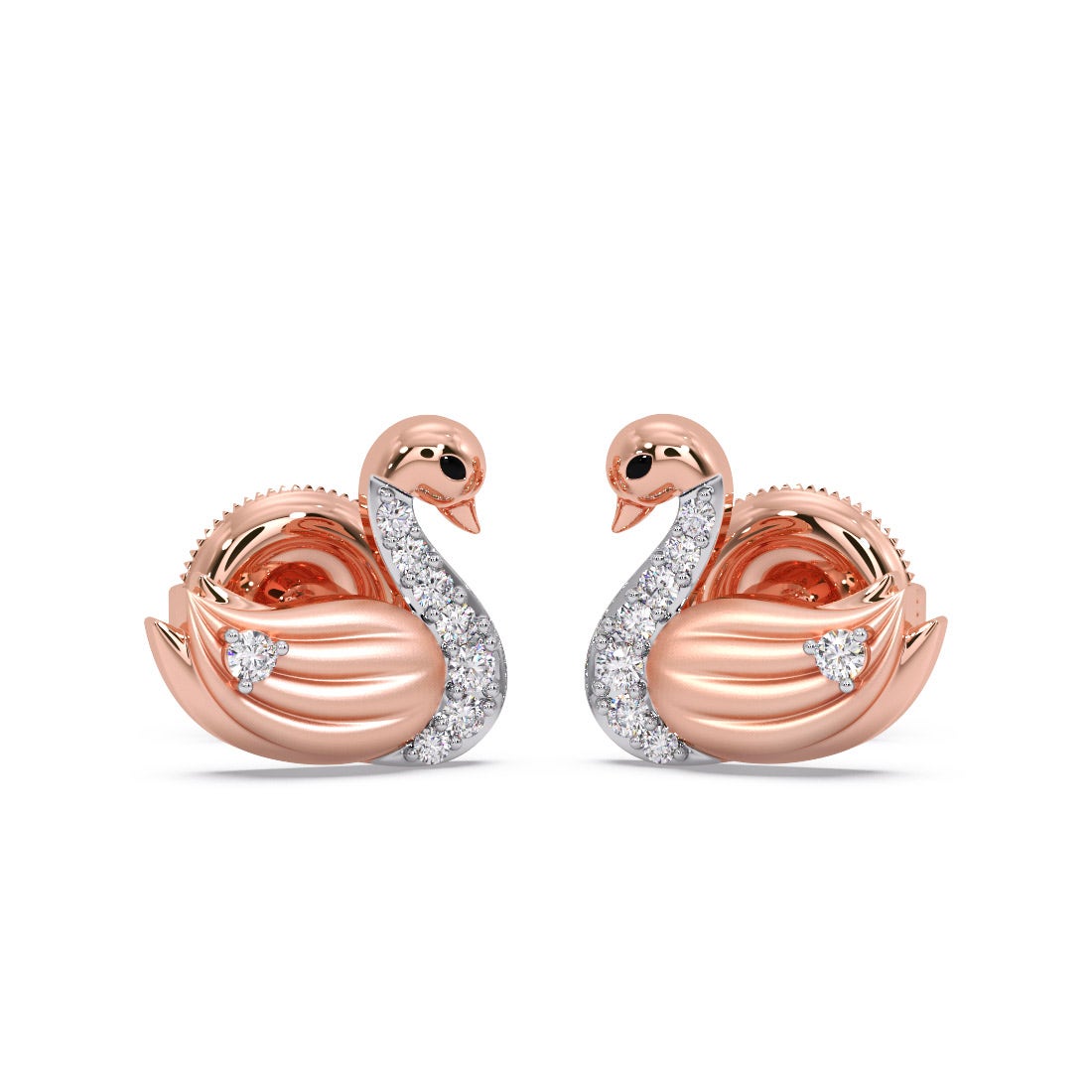 Swan Kids Diamond Earrings Online Jewellery Shopping India | Rose Gold ...