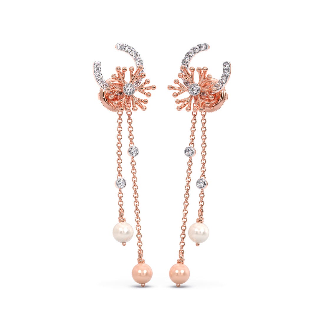 Catira Off White Pearl Diamond Earrings 