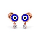 Round Evil Eye Diamond Earrings