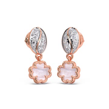Tinkle Clover Diamond Dangle Earrings