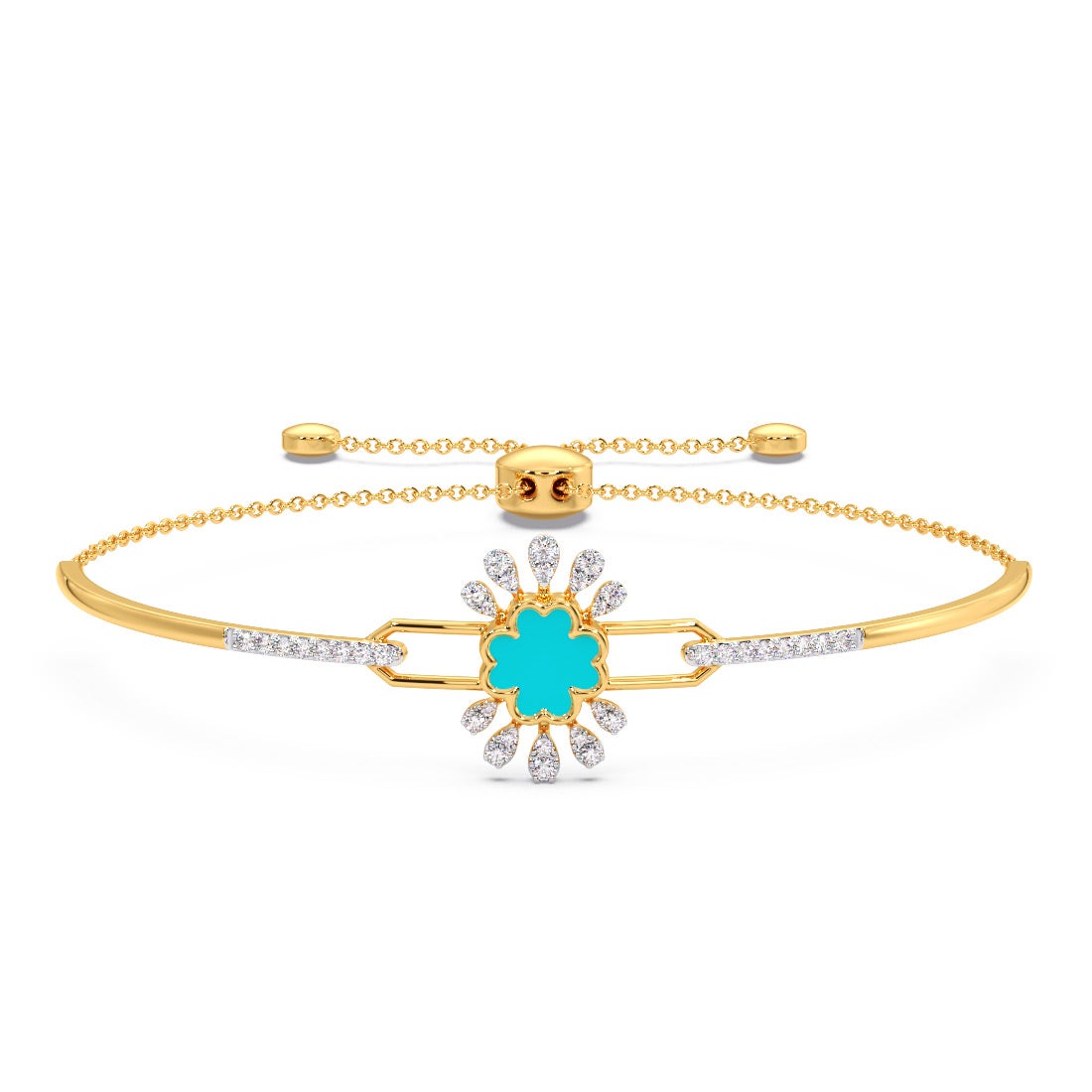 Frizzy Clover Diamond Bracelet