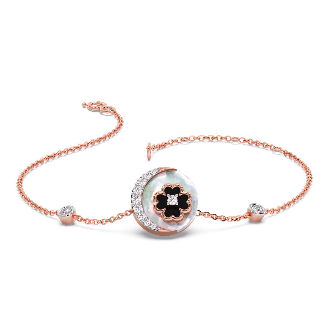Dusky Clover Diamond Bracelet