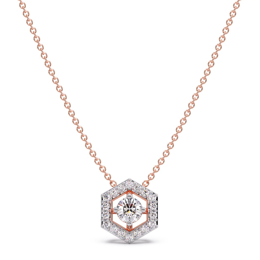 Jewish Solitaire Diamond Pendant with Chain