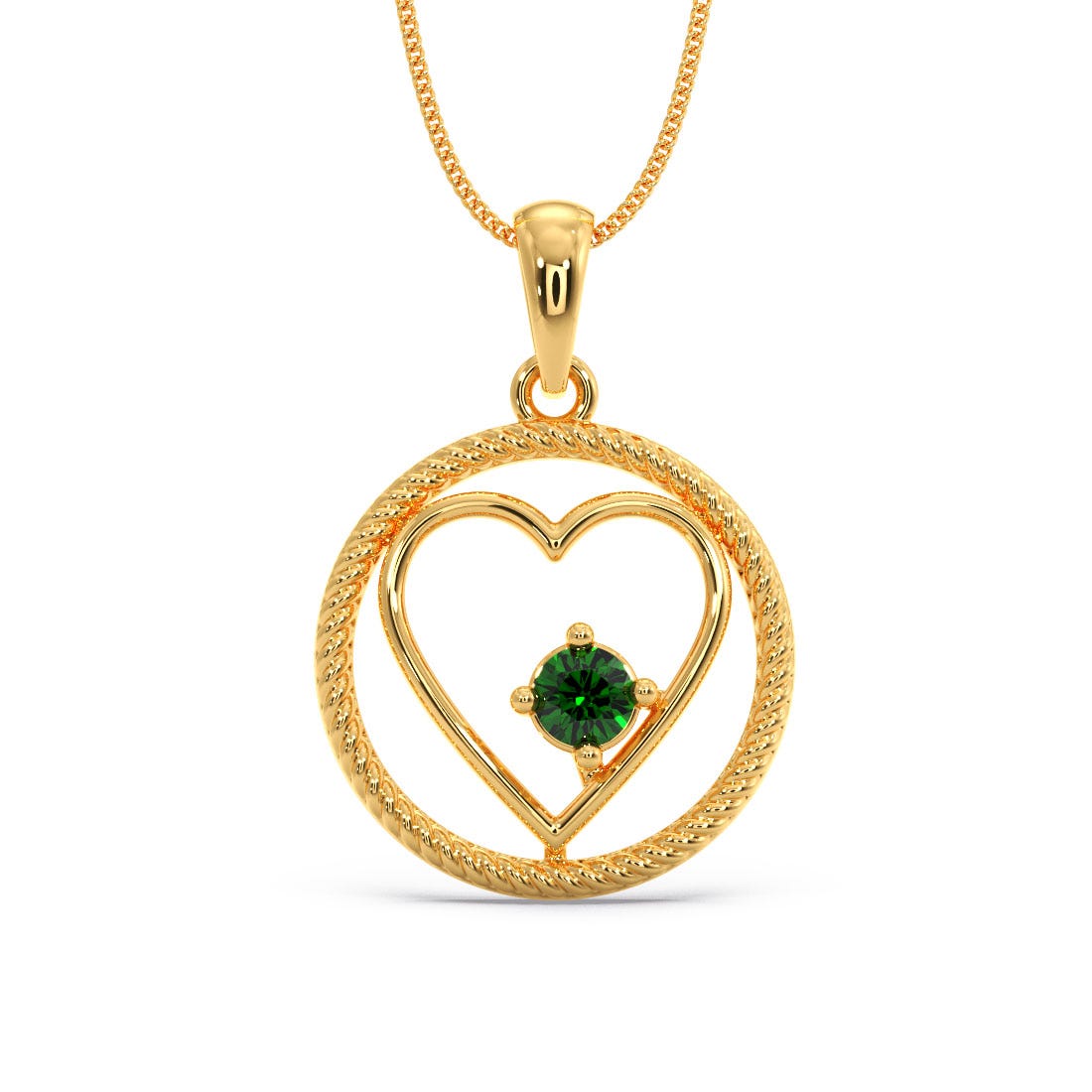 Oni Heart Green Gemstone Pendant