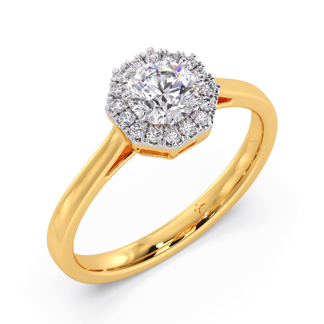 Poly Round Solitaire Diamond Ring