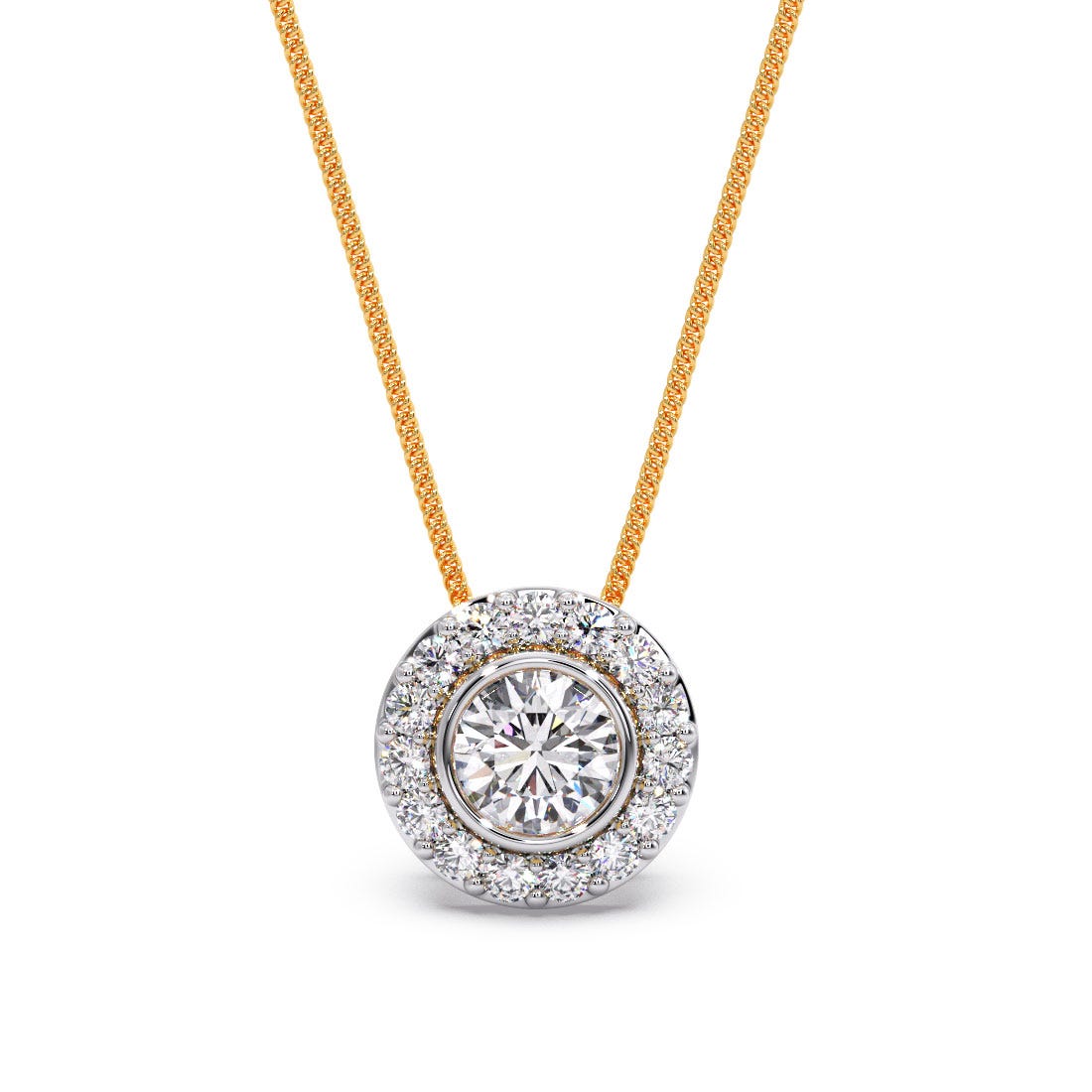 Earthy Solitaire Diamond Pendant