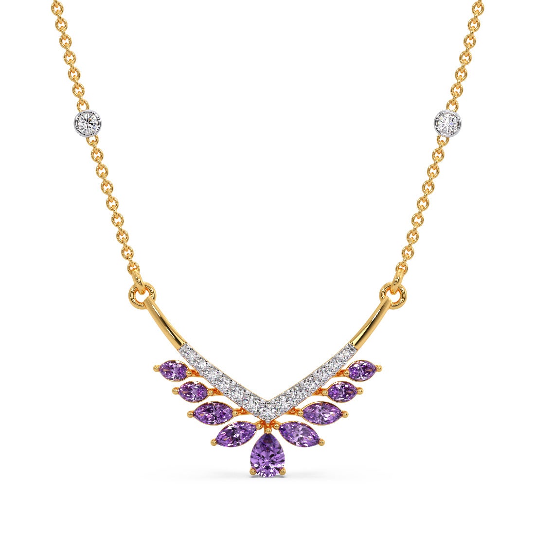 Jasika Diamond And Gemstone Pendant Necklace