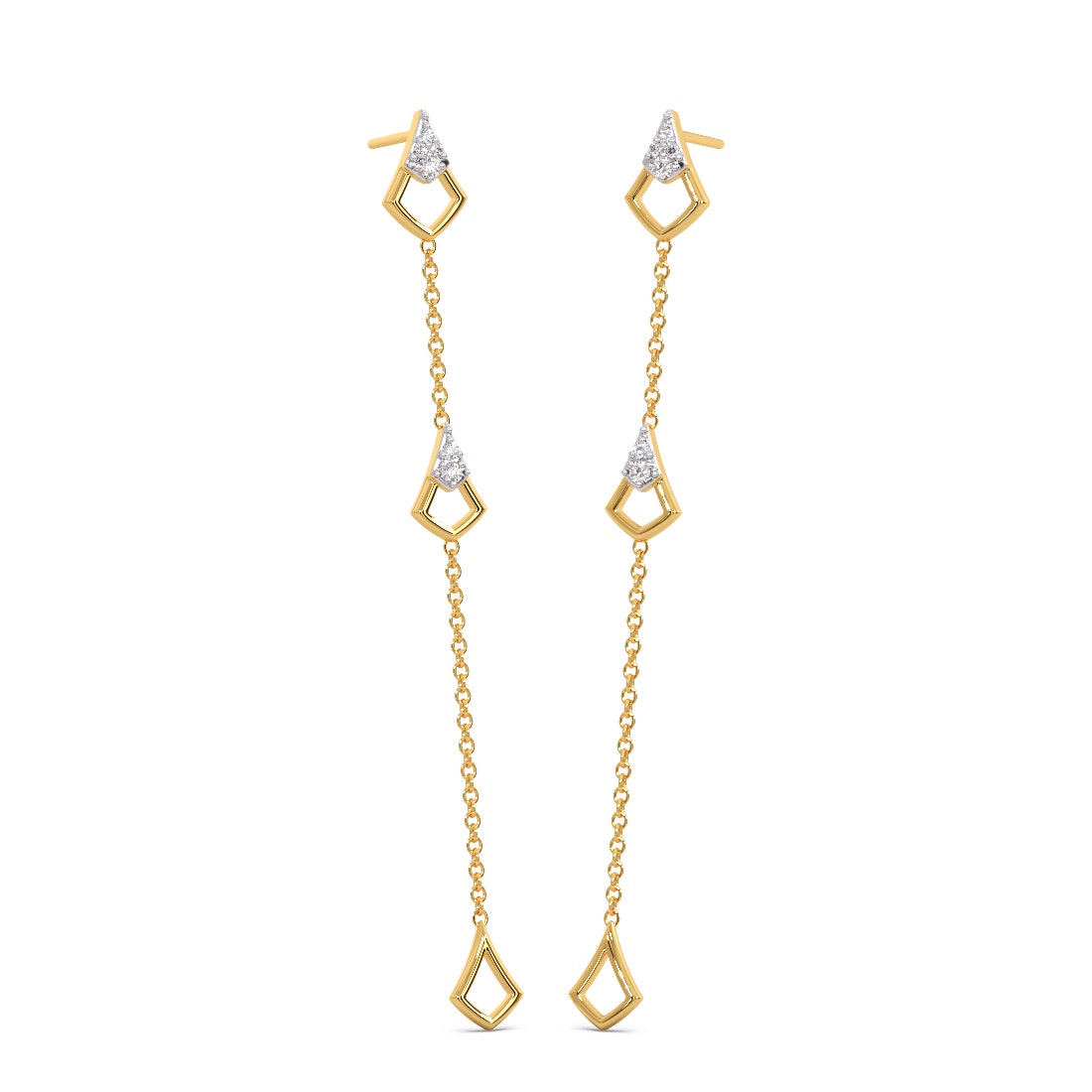 Gilded Petals Diamond Multiwear Earrings