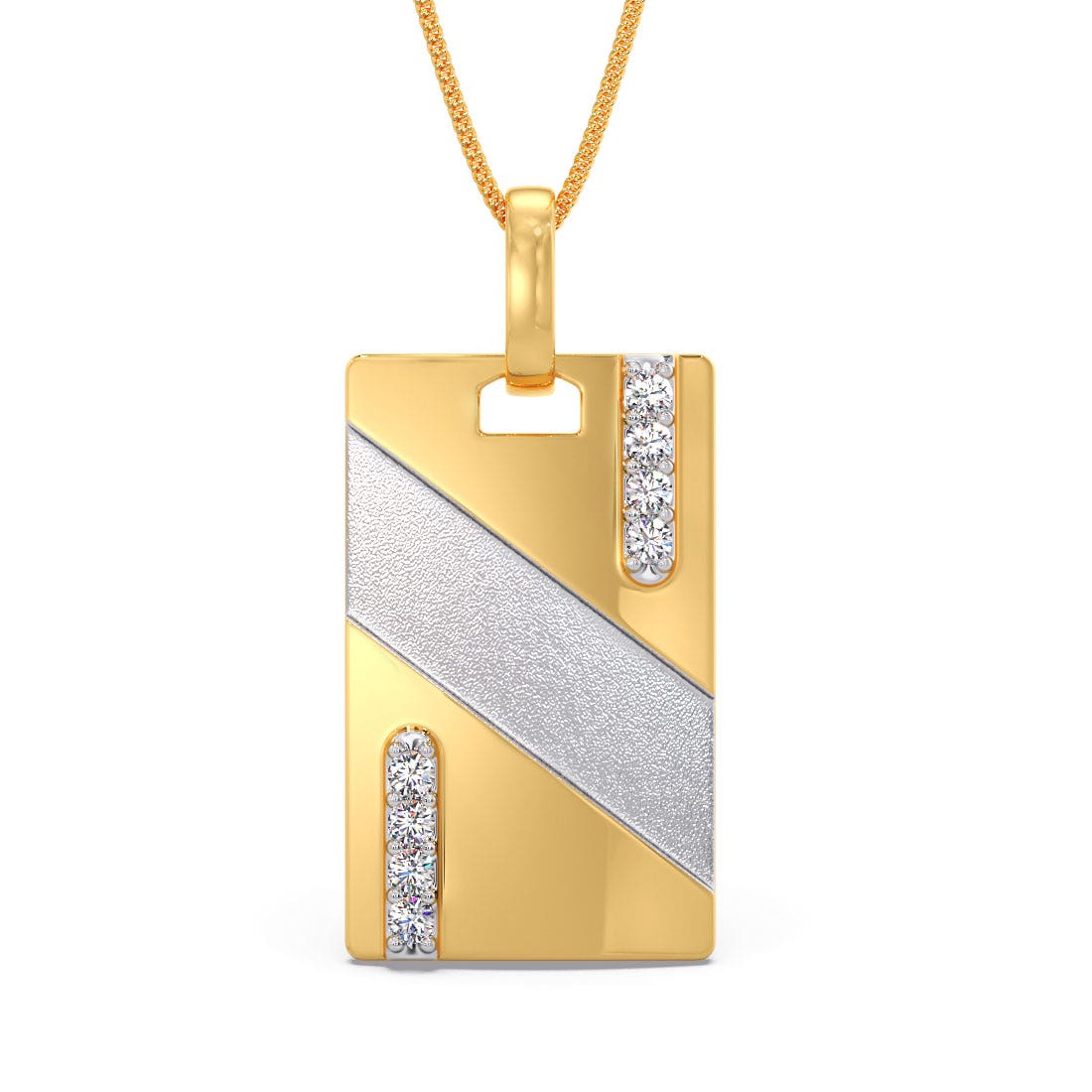 Sleek Strength Diamond Mens Pendant