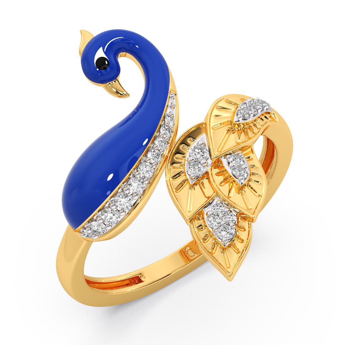 Bold Beauty Peacock Diamond Ring