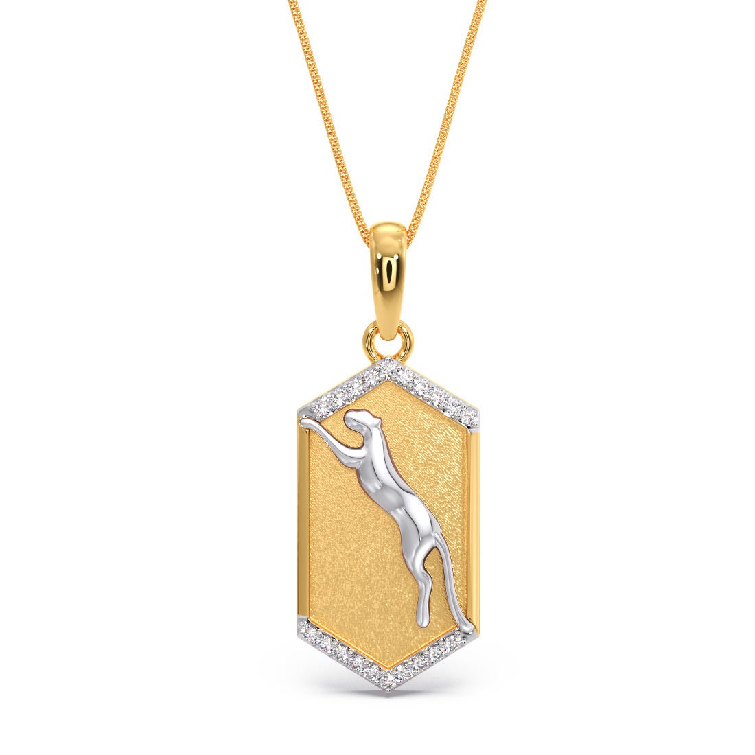 Feirce Jaguar Diamond Mens Pendant
