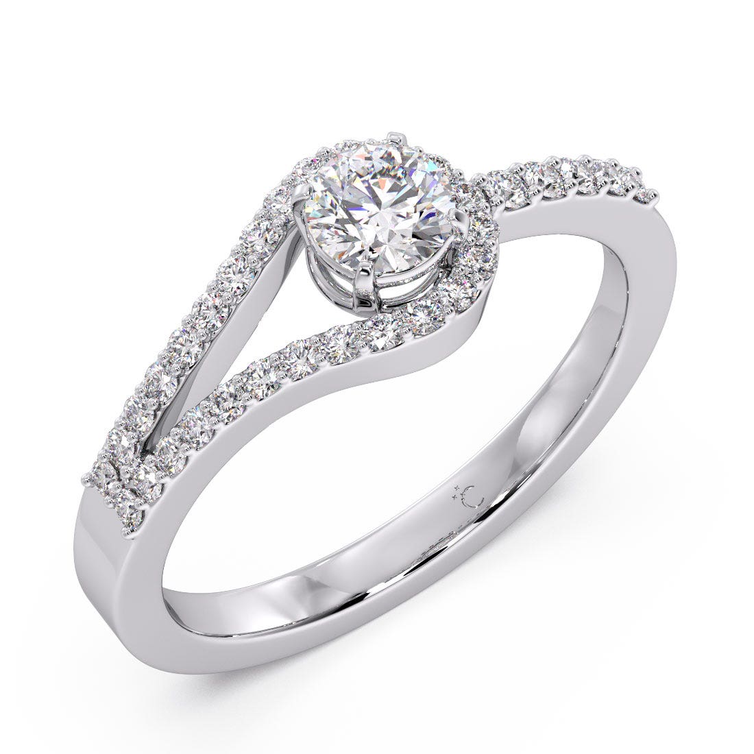Abigail Diamond Engagement Platinum Ring