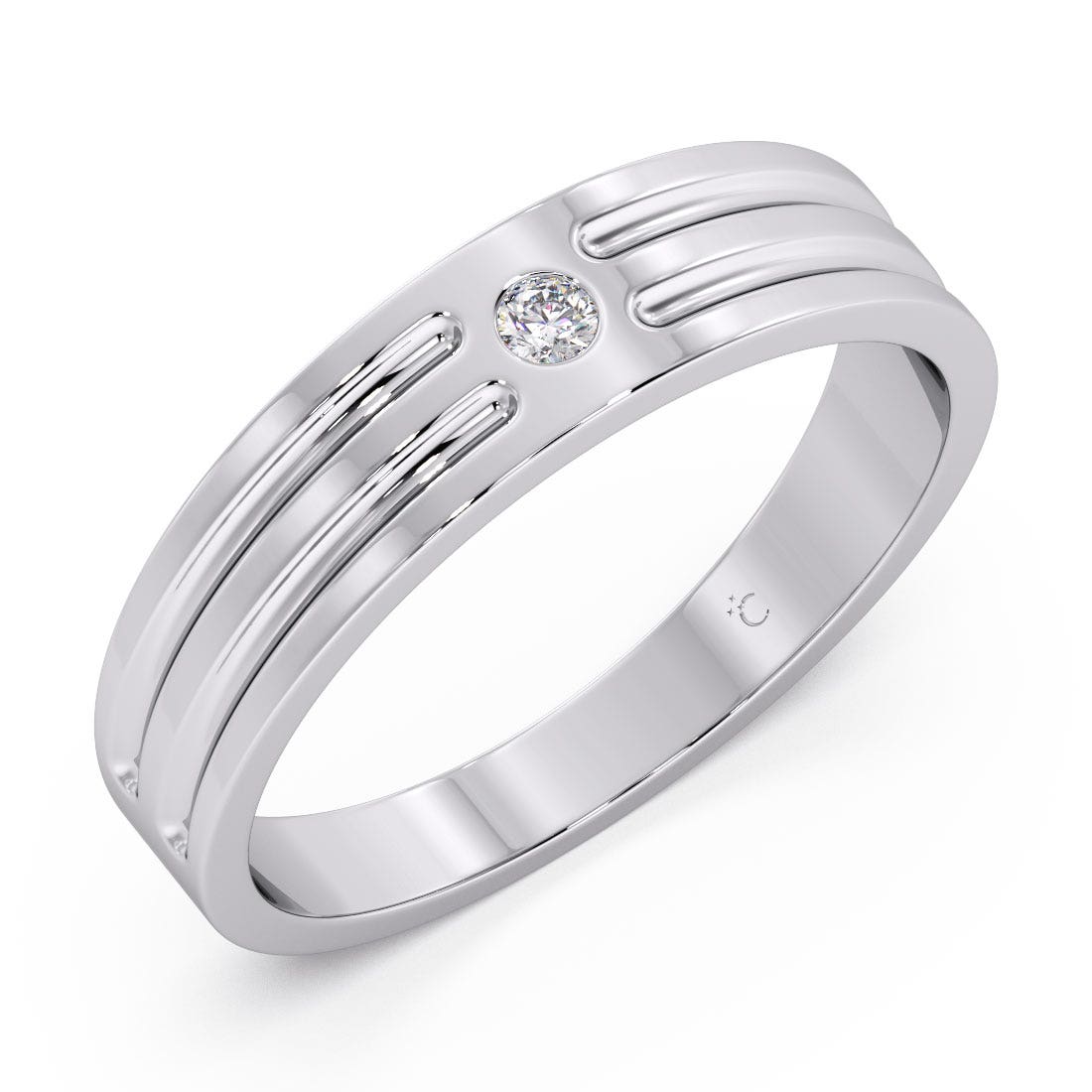 Alper Diamond Platinum Band