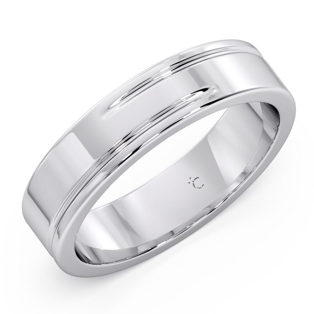 Kimora Platinum Band Ring