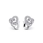 Pure Hearts Platinum Swarovski® Zirconia Earrings