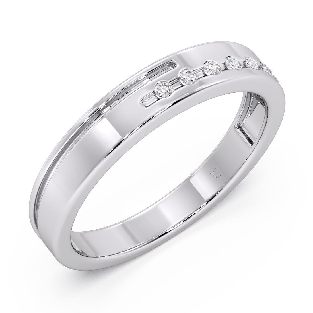 Ernie Platinum Diamond Band For Her