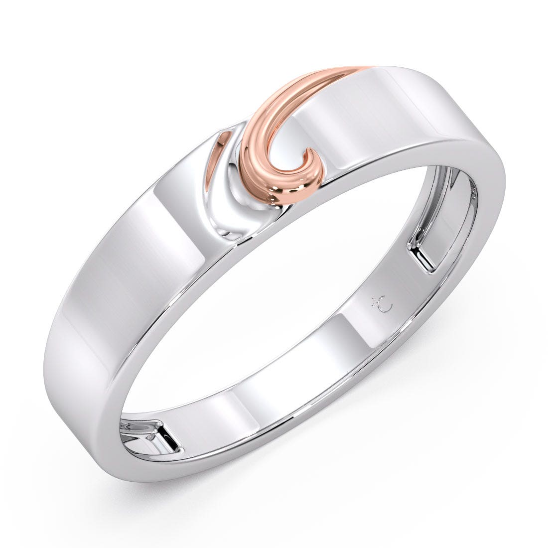 Phil Platinum And Rose Gold Band For Him