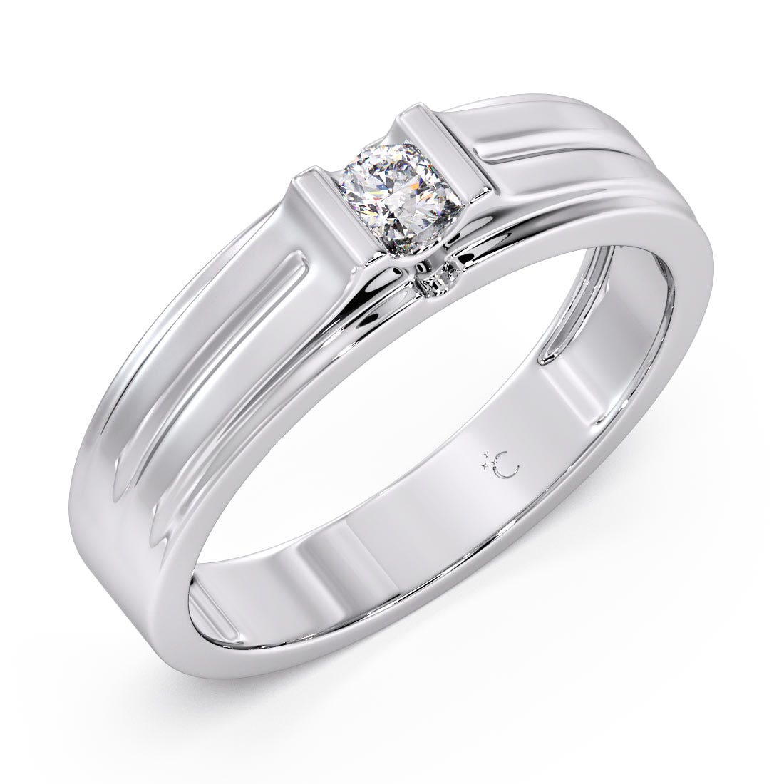 Albert Solatire Platinum Band Ring Online Jewellery Shopping India ...