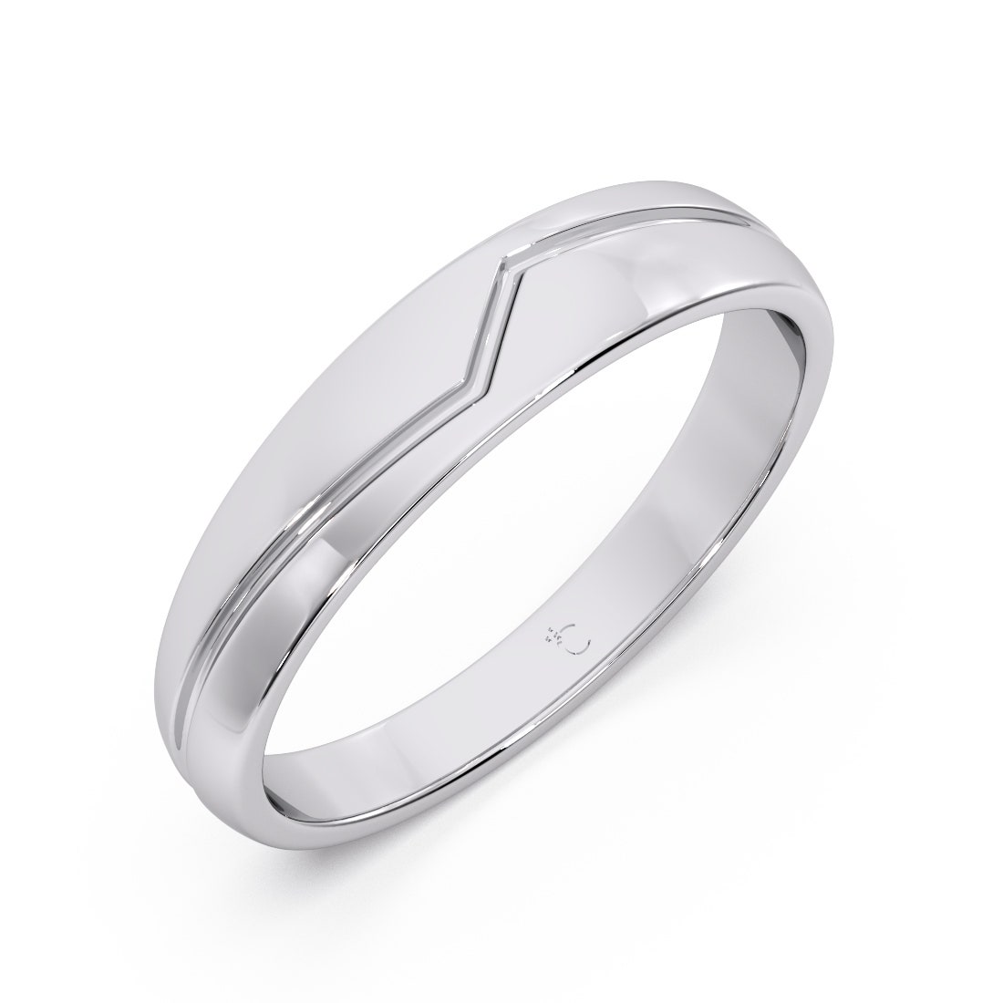 Overlapping Waves Platinum Ring