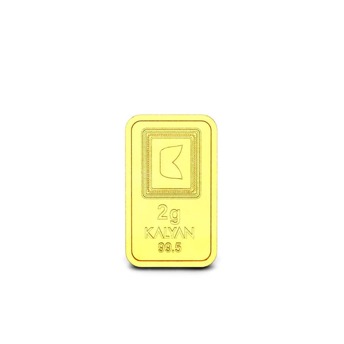 Candere By Kalyan Jewellers 2 grams 24k (995) Yellow Gold Precious Bar