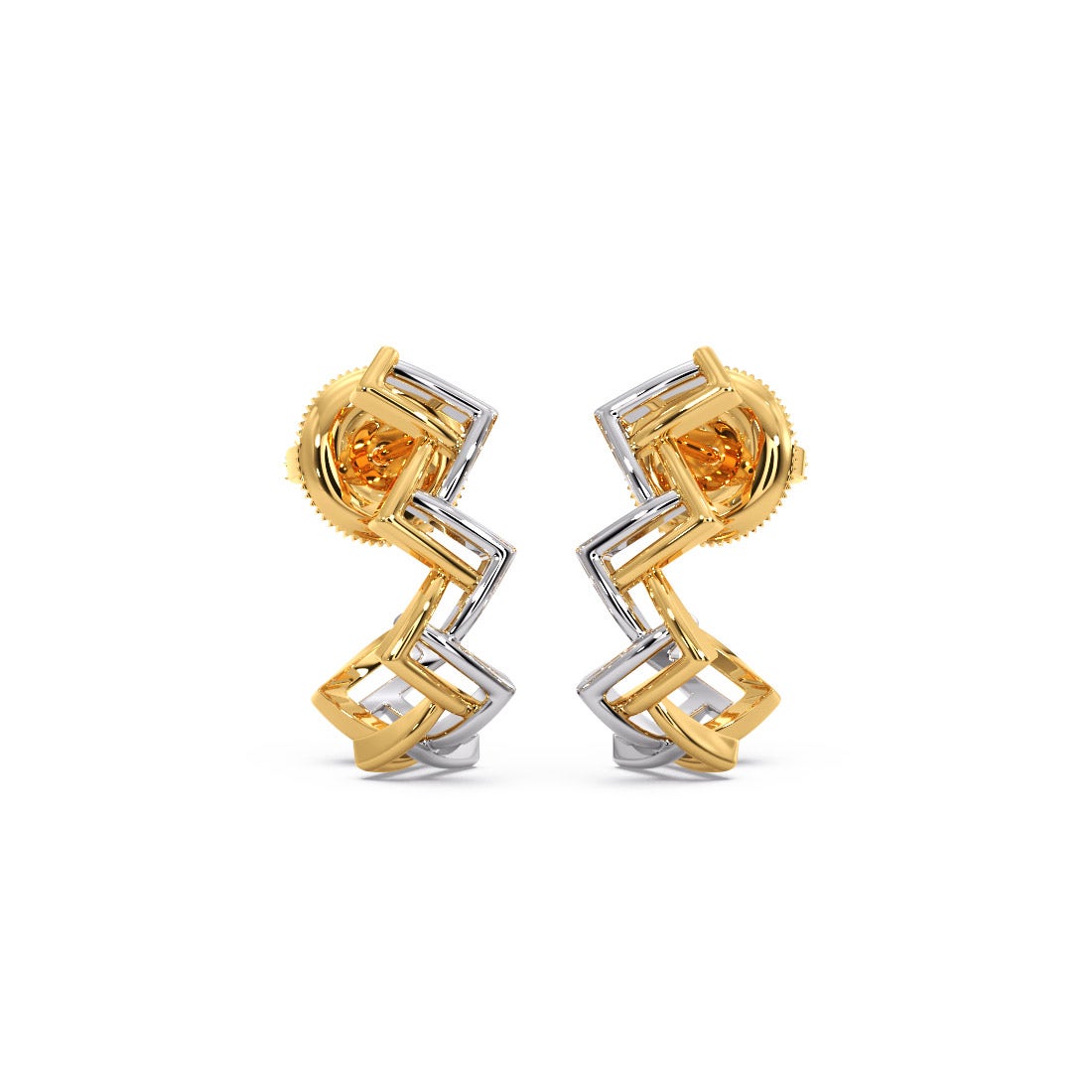 JigJag Gold Bali Earrings