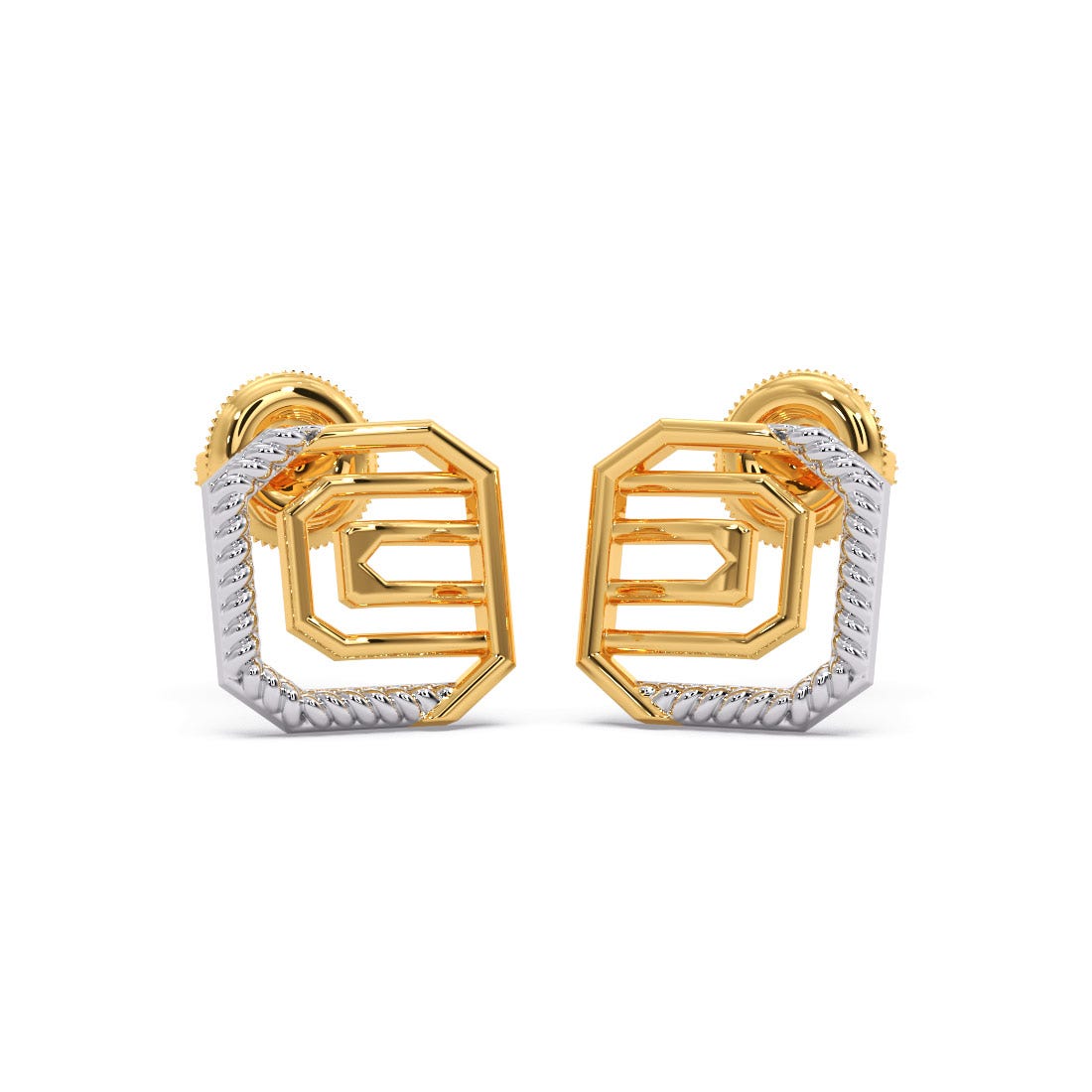 Triya Gold Stud Earrings