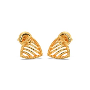 Twisted Trio Gold Earrings