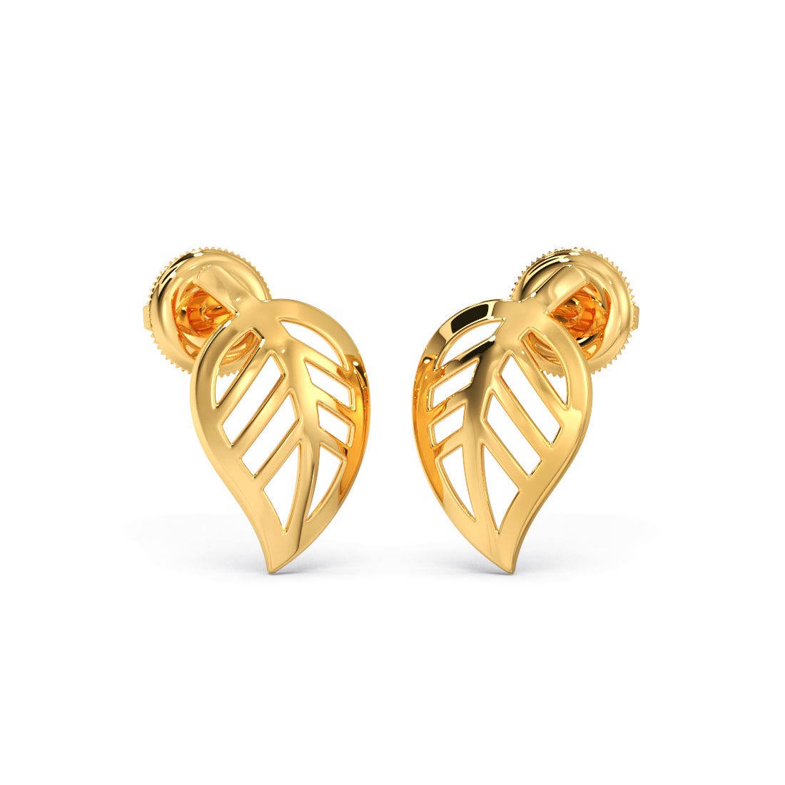 Simply Leaf Gold Earrings