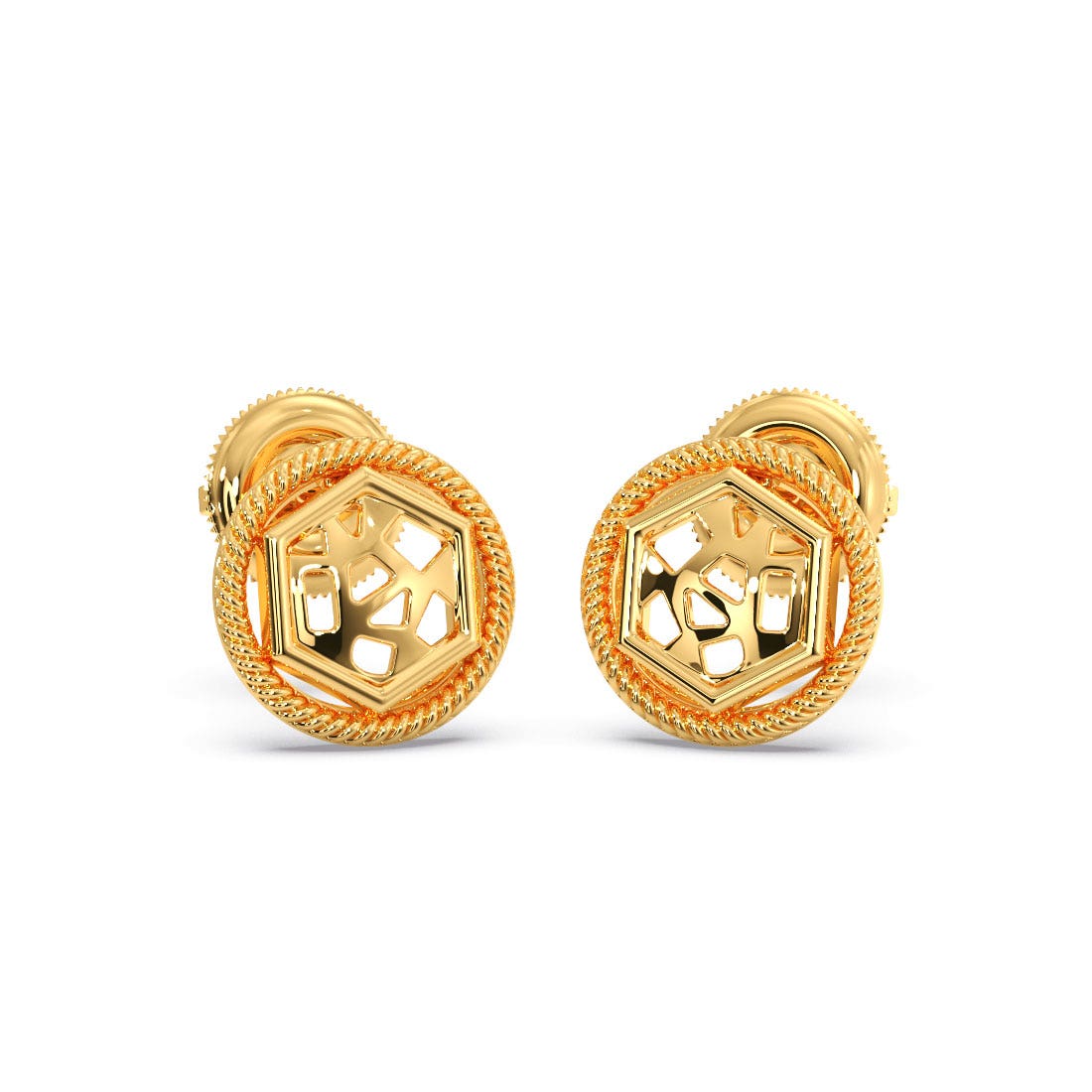 Nidra Gold Stud Earrings