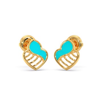 Megha Wave Gold Earrings