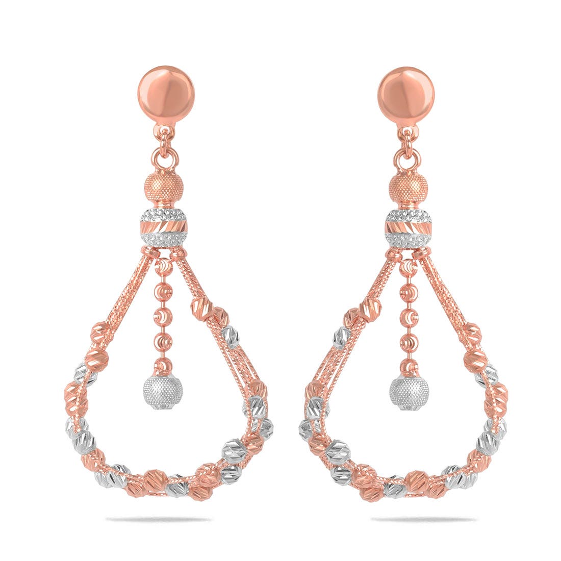 Rose Gold-Plated Drop Earrings – DIVAWALK | Online Shopping for Designer  Jewellery, Clothing, Handbags in India