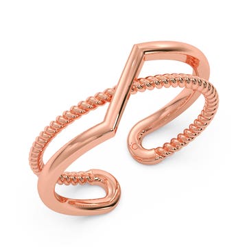 Zee Twisted Gold Thumb Ring