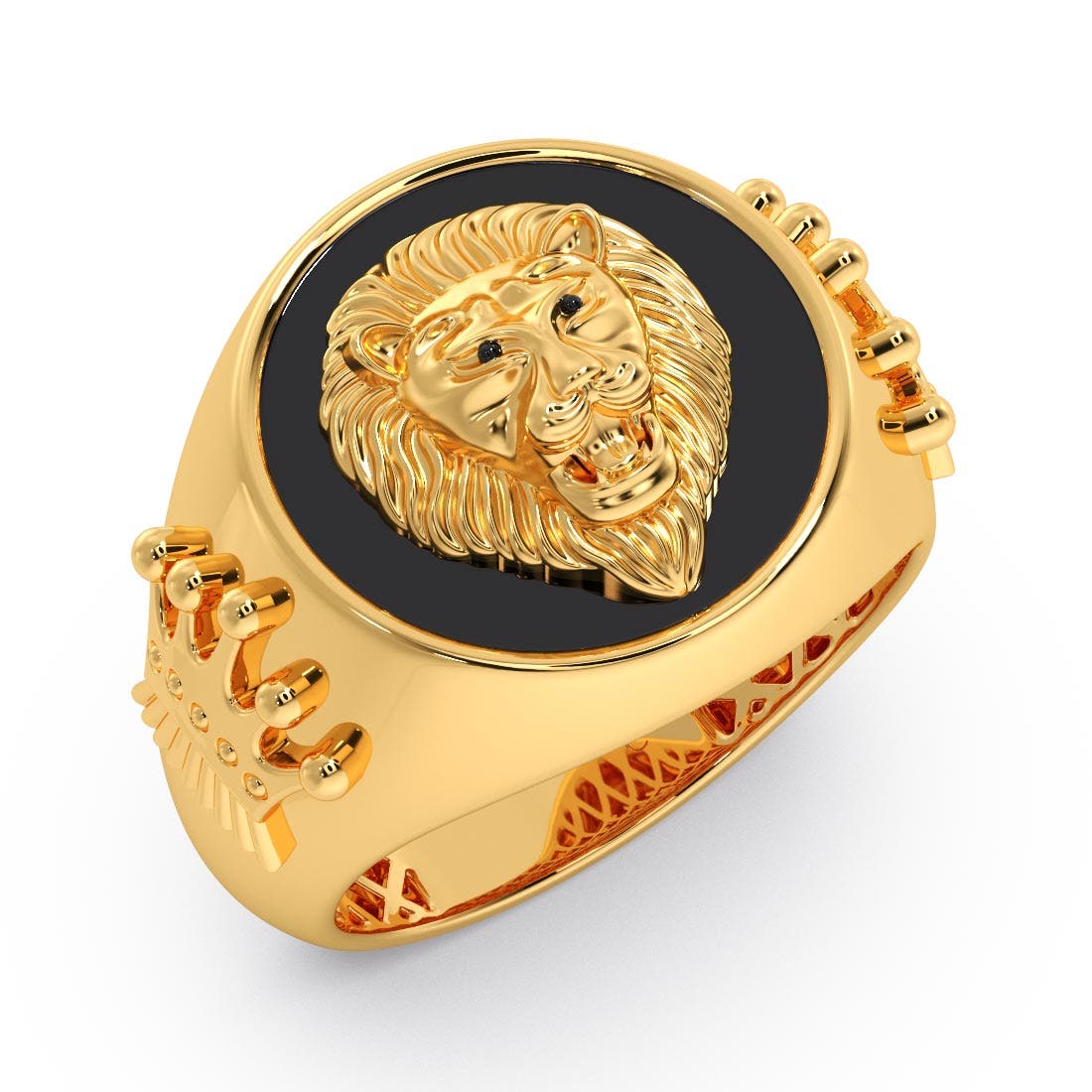 Kinshu Lion Gold Mens Ring
