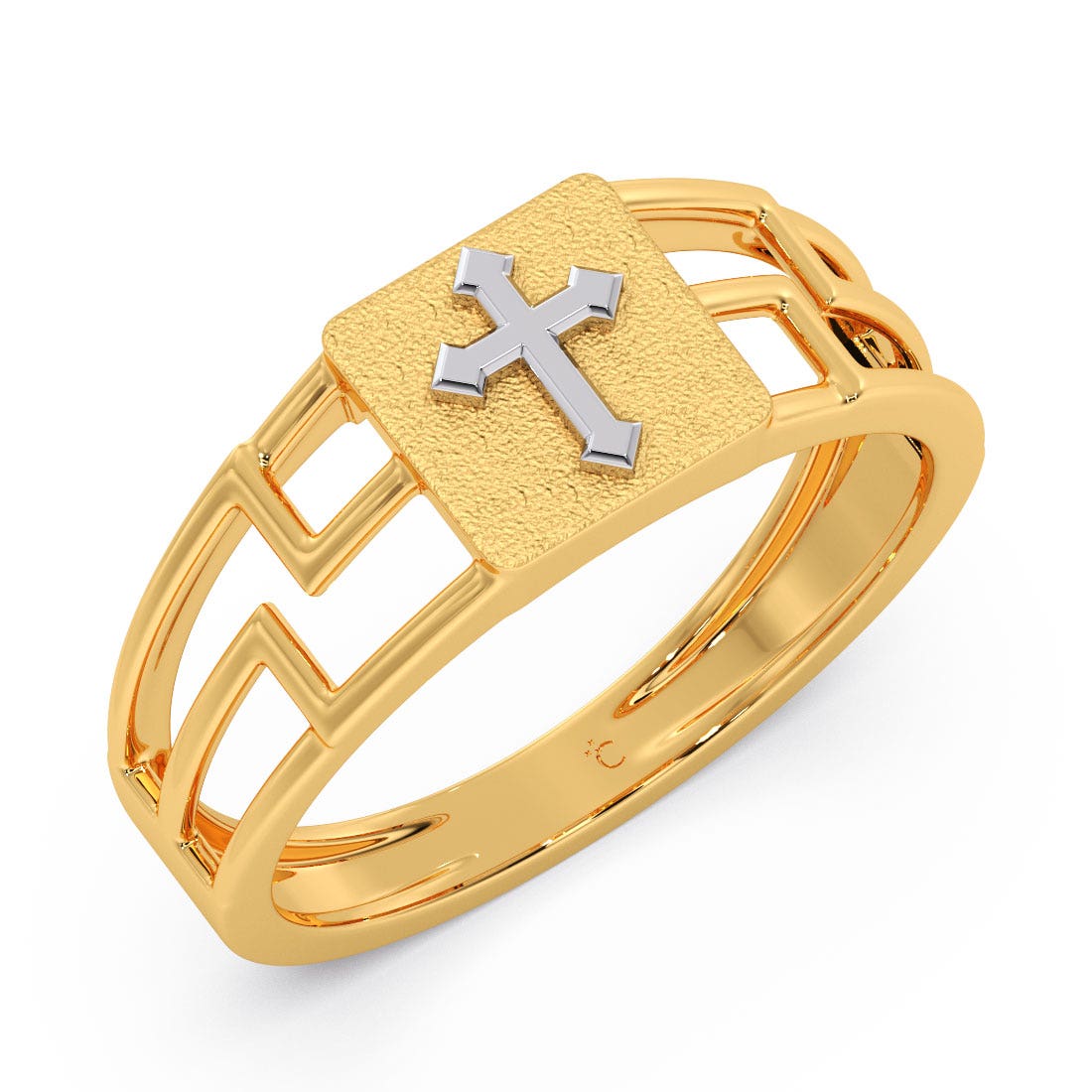 Zavian Gold Mens Ring