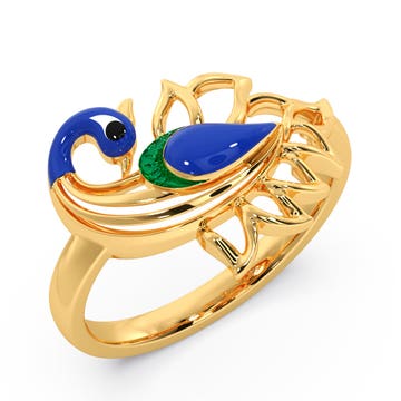 Emerging Royalty Peacock Gold Ring