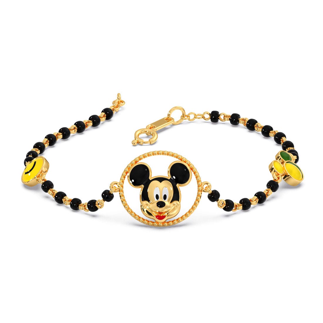 Greeny Mickey Gold Bracelet