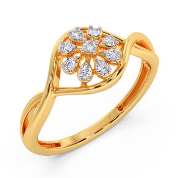 Flower Dome Diamond Ring