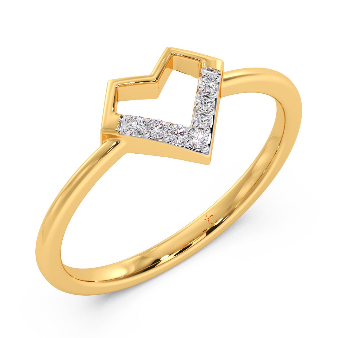 Amiable Heart Diamond Ring