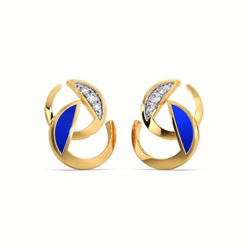 Vibrant Fantasy Diamond Stud Earrings