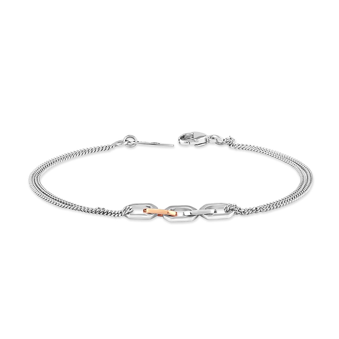 Demure Beauty Platinum Chain Bracelet